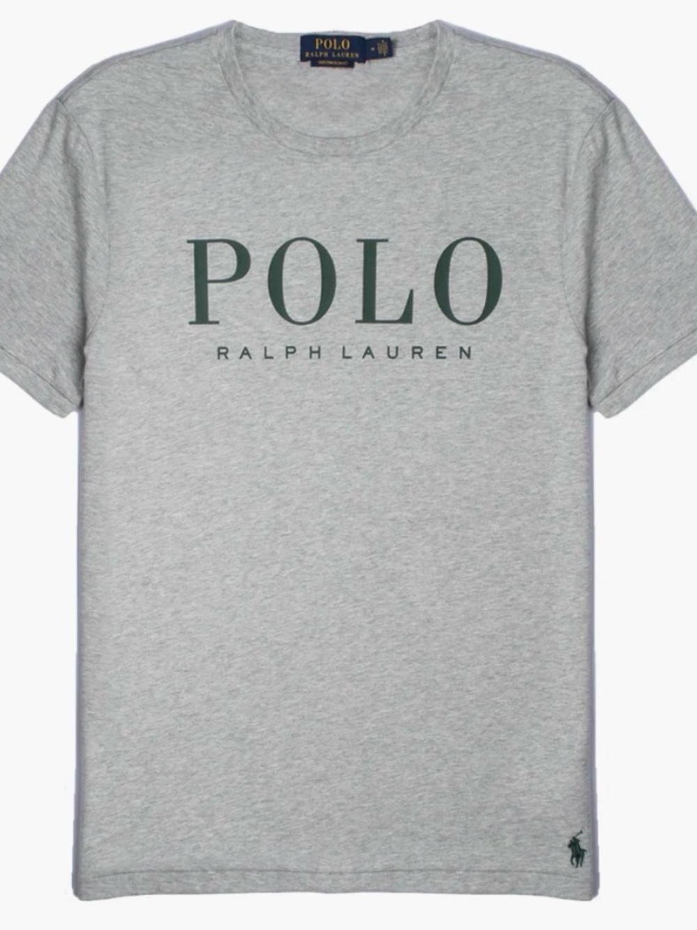 Ralph Lauren Polo Custom Slim Fit Logo Jersey T-Shirt Andover Heather Sz Large
